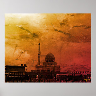 Poster Mesquita Buniya Vintage Iraque Bagdá