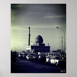 Poster Mesquita Buniya Vintage Iraque Bagdá