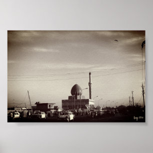 Poster Mesquita Buniya Vintage Iraque Bagdá