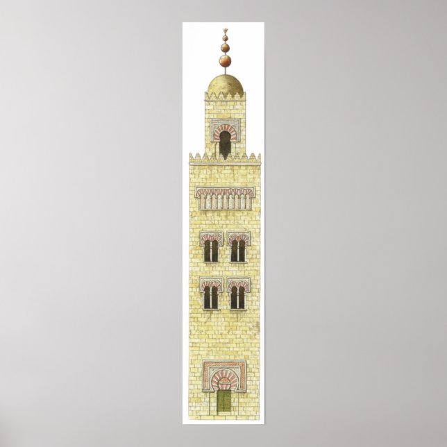 Póster Mesquita da Espanha de Córdova. Minarete do século (Frente)