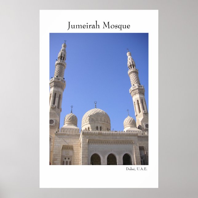 Póster Mesquita de Jumeirah (Frente)