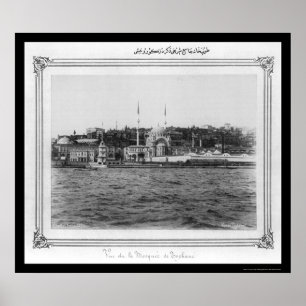 Póster Mesquita Tophane Istambul 1885 de Nusretiye
