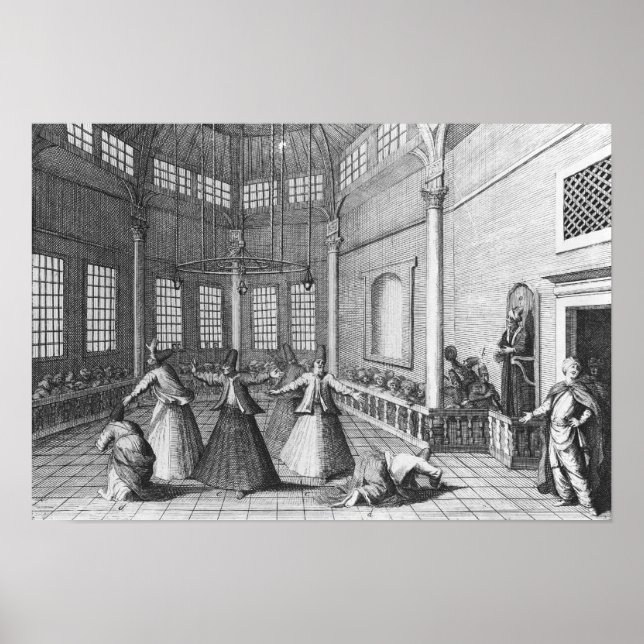 Póster Mesquita Turca dentro, ilustração (Frente)