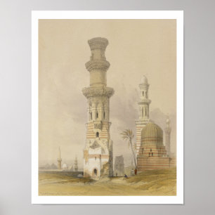 Póster Mesquitas arruinadas no deserto, a oeste da