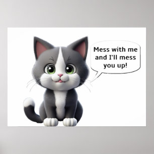 POSTER MESS COM MEU KITTEN