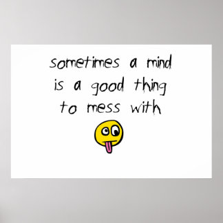 Poster Mess com uma mente