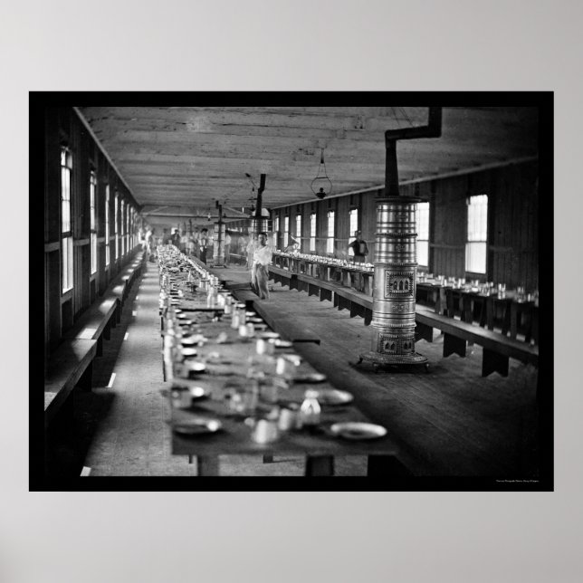 Póster Mess Hall, Hospital Harewood, Washington, DC 1865 (Frente)