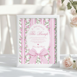 Poster Message from the bump Love Shack Baby shower