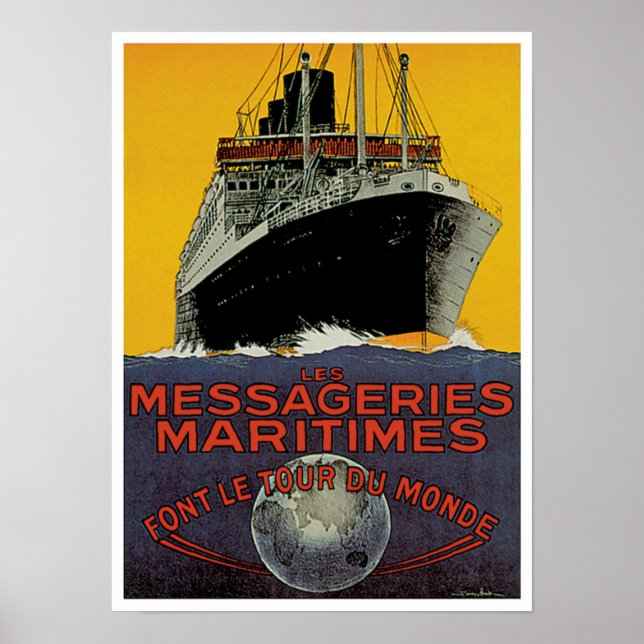Póster Messageries Maritimes (Frente)