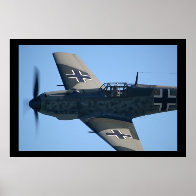 Poster Messerschmitt Bf-109E-3 Emil Flyby (Frente)