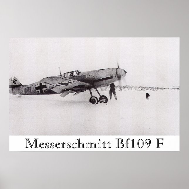 Poster Messerschmitt Bf-109F (Frente)