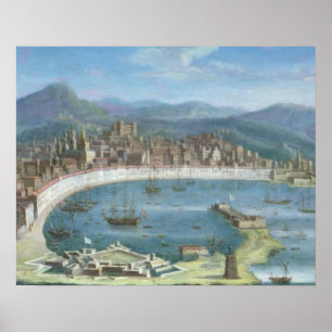 Póster Messina - uma vista panorâmica do porto