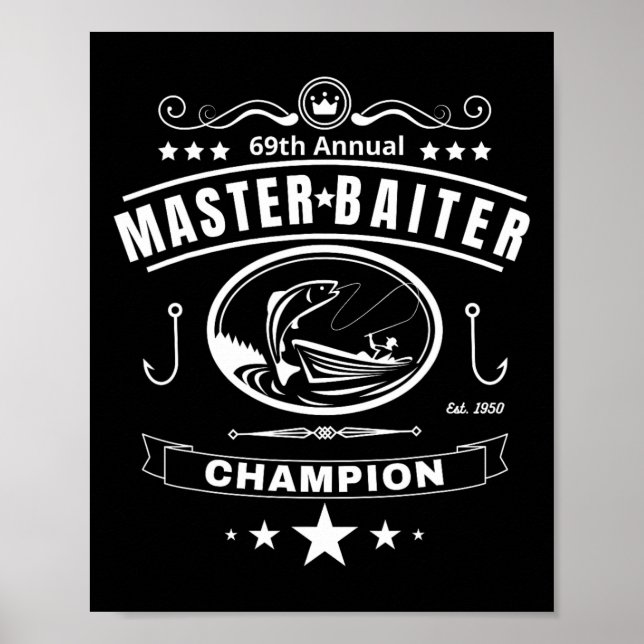 Poster Mestrado em Pesca Iter Champion Presente masculino (Frente)
