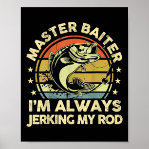 Poster Mestre da Pesca Divertido Vintage Fisgador Eu Esto