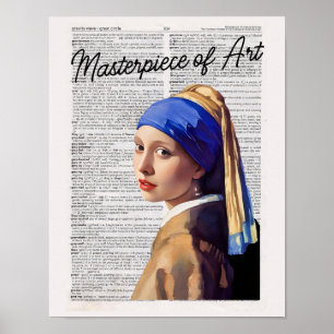 Poster Mestre da Rapariga de Arte com o Brinco de Pérola