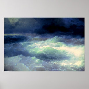 Poster Mestre Da Tempestade Marinha Pintura a Óleo Quarto