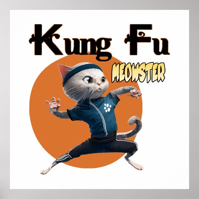 Poster Mestre de Kung Fu Meow (Frente)