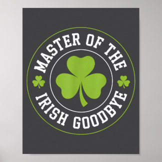 Poster Mestre Do Adeus Irlandês Engraçado Dia De São Patr