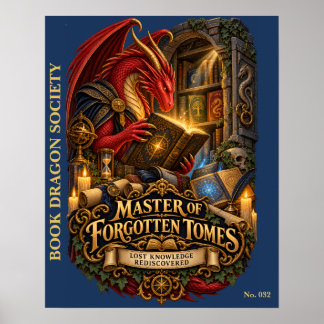 Poster Mestre dos Tomos Esquecidos | Sociedade do Dragão