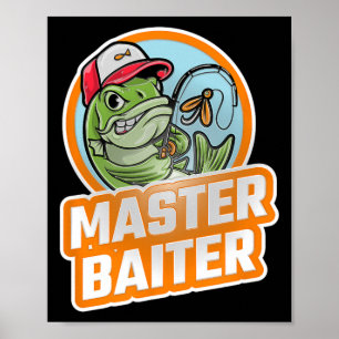 Poster Mestre Iter Vintage B Pesca Engraçado Pescador 1 