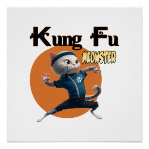 Póster Mestre Kung Fu Meow