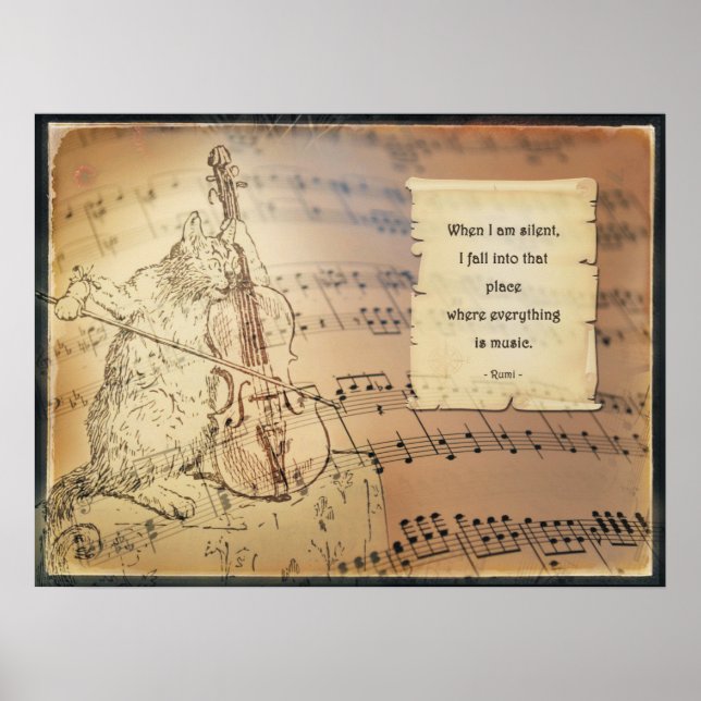 Poster met met Rumi - Everything is music  (Frente)