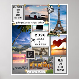 Poster Meta de Quadro de Visão da Lei da Atração Personal