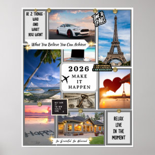 Poster Meta de Quadro de Visão da Lei da Atração Personal
