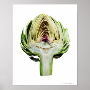 Póster Metade da alcachofra cortada