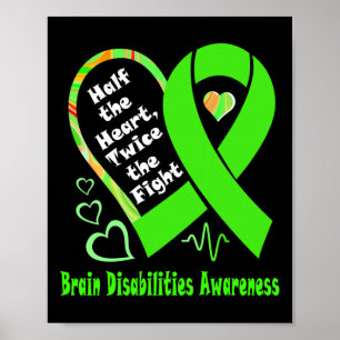 Poster Metade Do Coração Dobrou As Deficiências Cerebrais