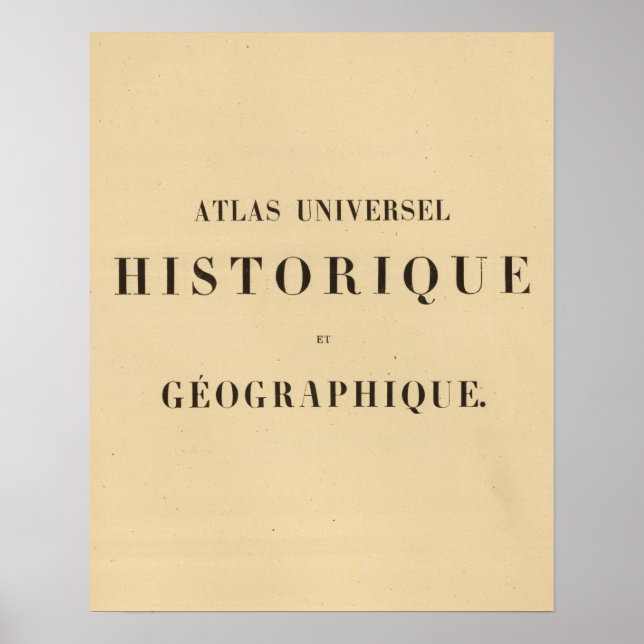 Póster Metade do Título Atlas - Historiação universal (Frente)