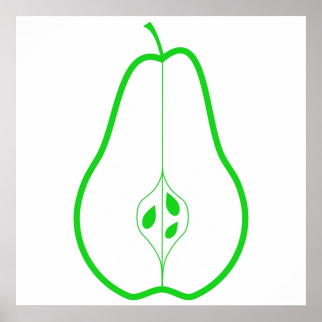 Poster Metade Verde de Pear. (Frente)