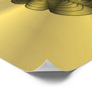 Póster Metálico Dourado de Limpeza Típica Personalizáv