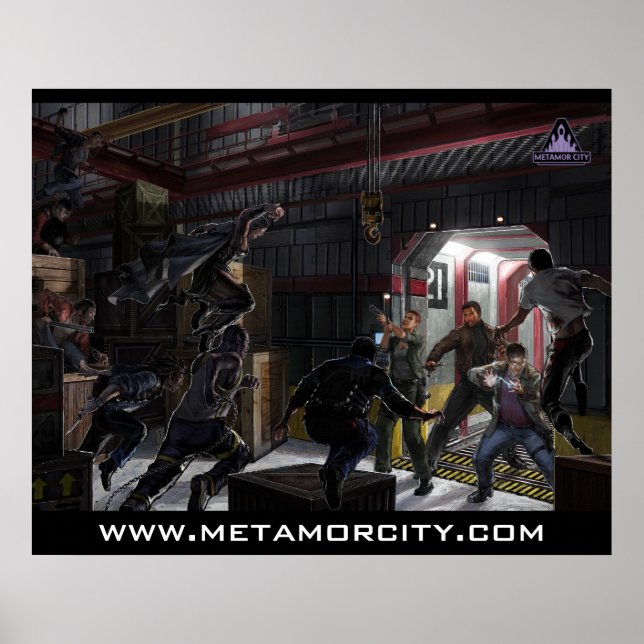 Poster Metamor City: Fazer do Corte (com logotipo) (Frente)