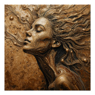Póster “Metamorfose da Luz” – Um Retrato Surreal