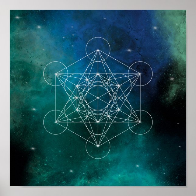 Poster Metatron, chakra,zen,geométrico sagrado, anjo, esp (Frente)