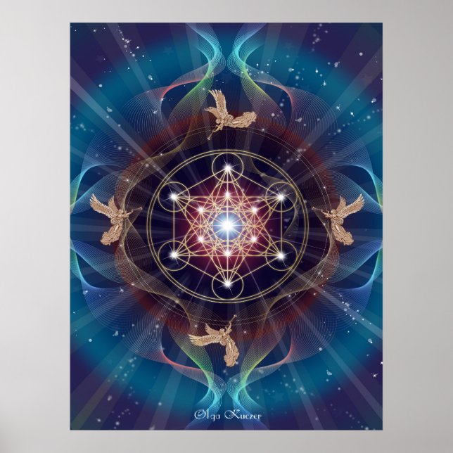 Póster Metatron - Merkabah - Geometria sagrada (Frente)