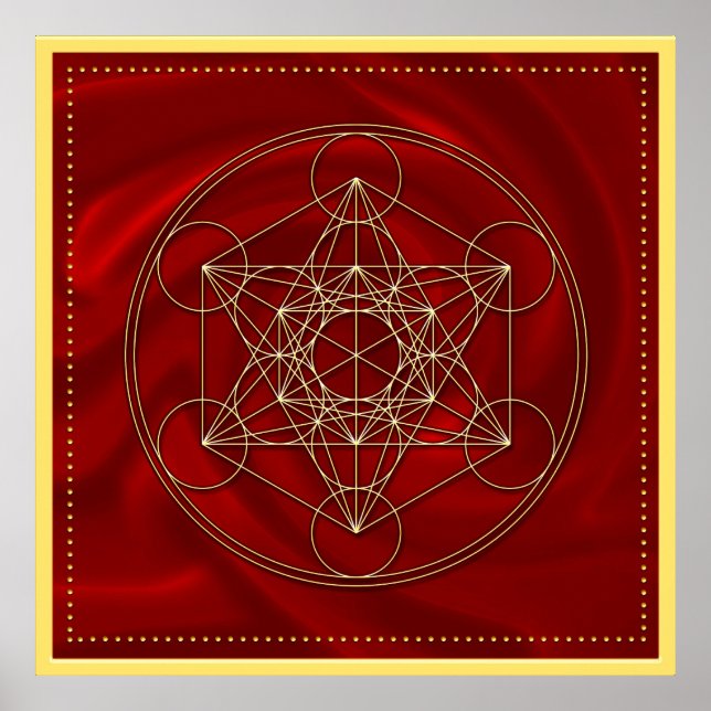 Póster Metatrons Würfel - Merkaba - Stern Tetraeder (Frente)