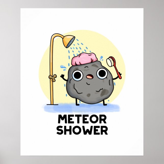Poster Meteor Chá Funny Science Pun (Frente)