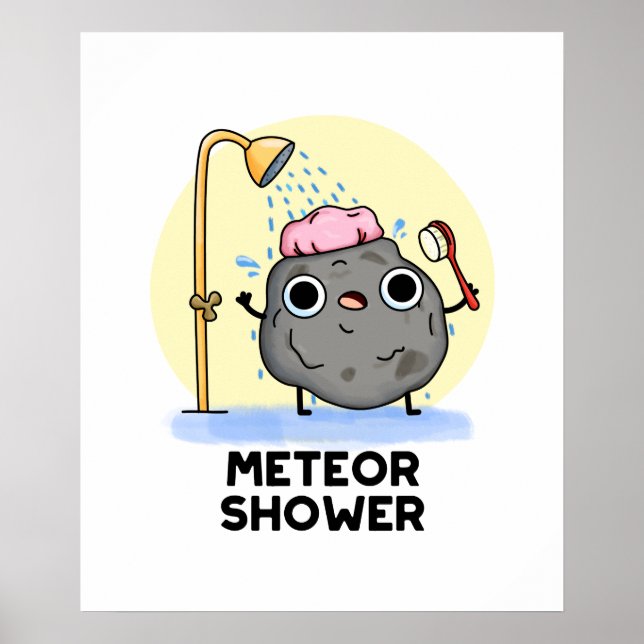 Poster Meteor Chá Funny Science Pun (Frente)