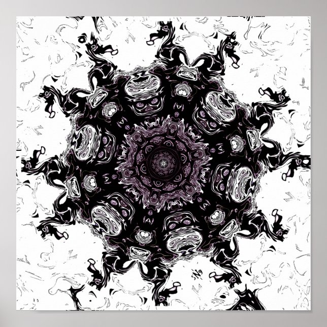 Poster meteoro de monstro vivo v1 - padrões (Frente)