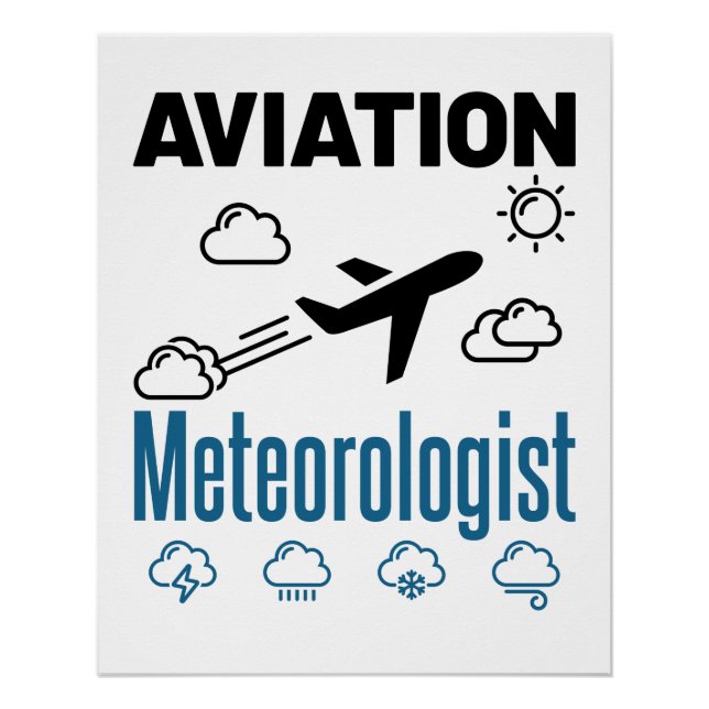 Póster Meteorologista de Aviação Meteorologia (Frente)