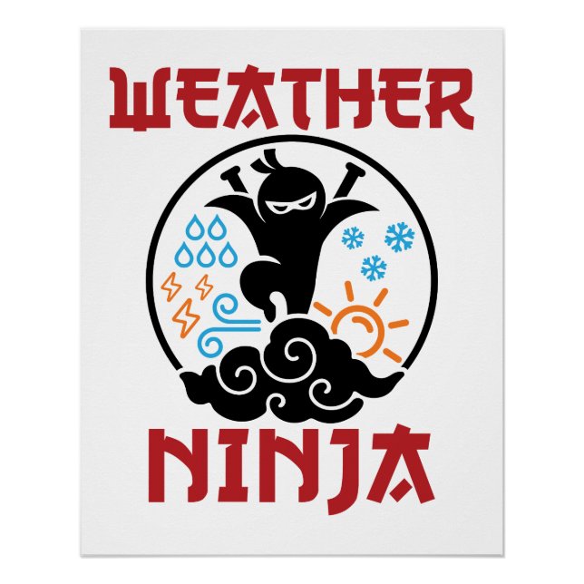 Póster Meteorologista Meteorologista Ninja meteorologista (Frente)