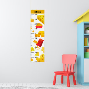 Poster Métrica do Gráfico de Crescimento do Queijo em Cor