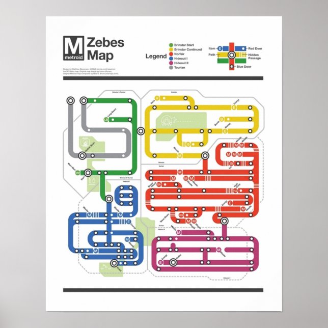 Poster Metrid Metro NES Série Maps (Frente)
