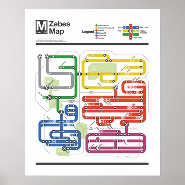 Poster Metrid Metro NES Série Maps (Frente)