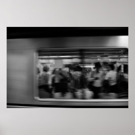 Poster Metrô de Tóquio - Fotografia Preta e Branca