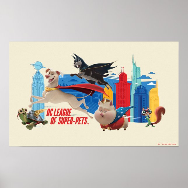Poster Metrópole de patrulhamento Super Pets (Frente)