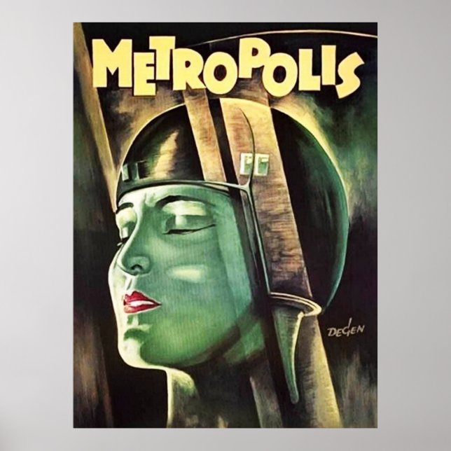 Poster Metrópole Filme Antigo  (Frente)