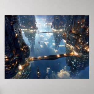 Poster Metrópole Flutuante no Céu